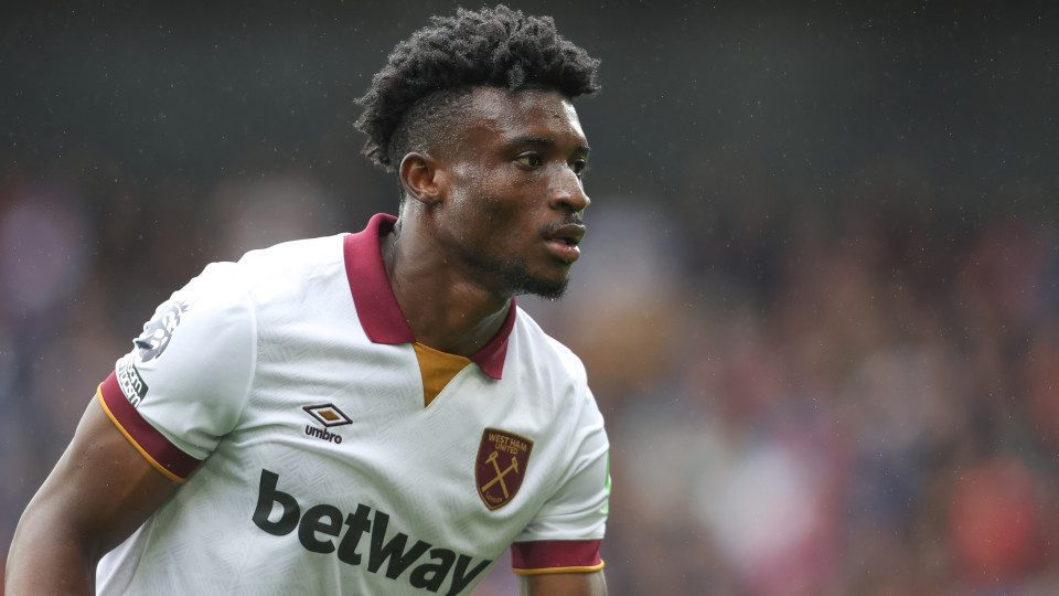 "Mohammed Kudus in action for West Ham United."