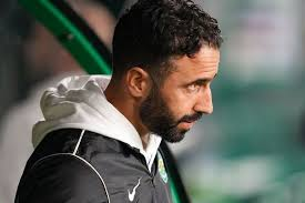 "Ruben Amorim focused during a match"