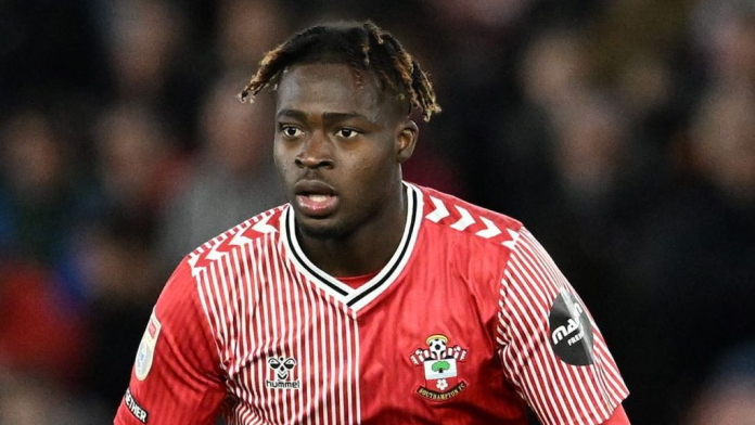 "Kamaldeen Sulemana in action for Southampton."