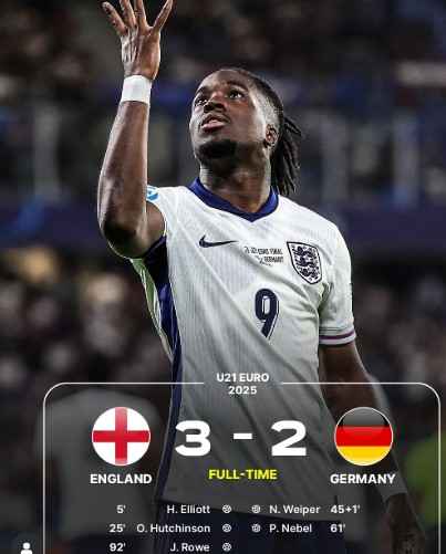 England Clinches Back-to-Back Euro U-21 Titles in Thrilling 3-2 Victory Over Germany