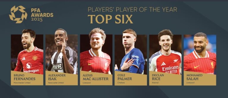 PFA Players’ Player of the Year 2024/25: The Top Six Contenders Revealed