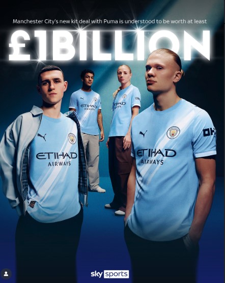 Manchester City Sign Record £100M-Per-Year Kit Deal with Puma