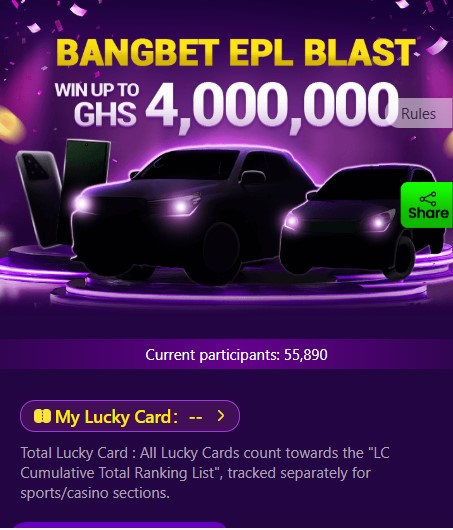 Bangbet EPL Blast: Win Up to GHS 4,000,000 in the Ultimate Betting Promotion!