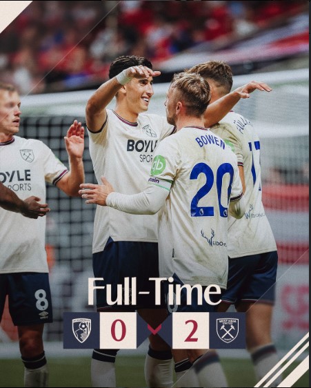 West Ham Outclass Bournemouth 2-0 to Cap Off Premier League Summer Series in Style