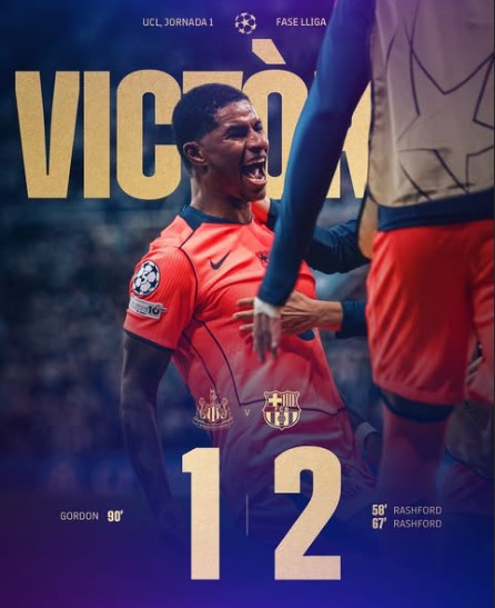 Barcelona Edge Newcastle 2-1 at St. James’ Park