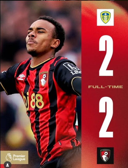 Leeds United and Bournemouth Play Out a Thrilling 2-2 Draw in the Premier League