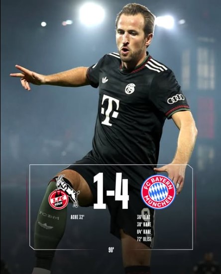 Bayern Munich Make History With 14th Straight Win After Dominant 4–1 Victory Over FC Köln