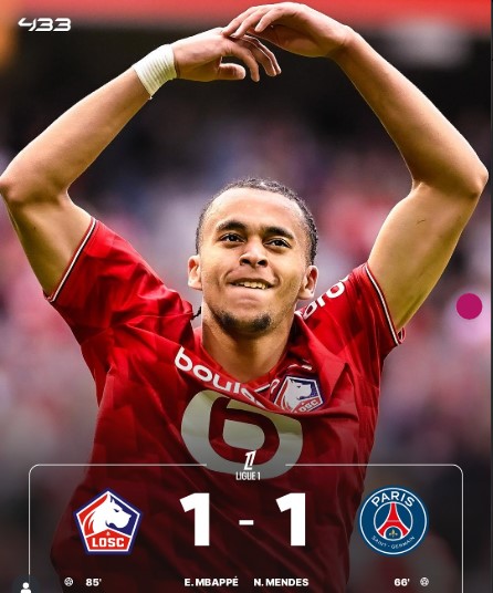 Ethan Mbappé Shines as Lille Hold PSG 1-1 in Ligue 1 Thriller