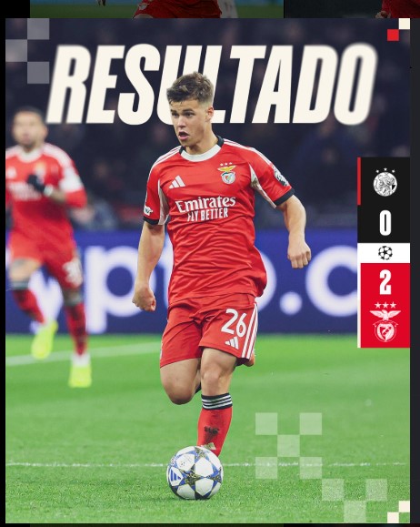 Benfica Stun Ajax With a 2–0 Victory in Amsterdam