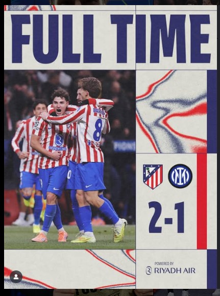 Atlético Madrid Defeat Inter Milan 2–1 as Julián Álvarez and Giménez Seal Crucial Champions League Victory