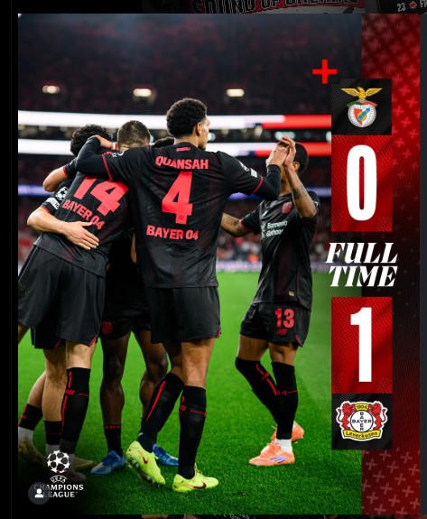 Benfica 0–1 Leverkusen: Patrik Schick Secures Vital Champions League Victory for Struggling German Side