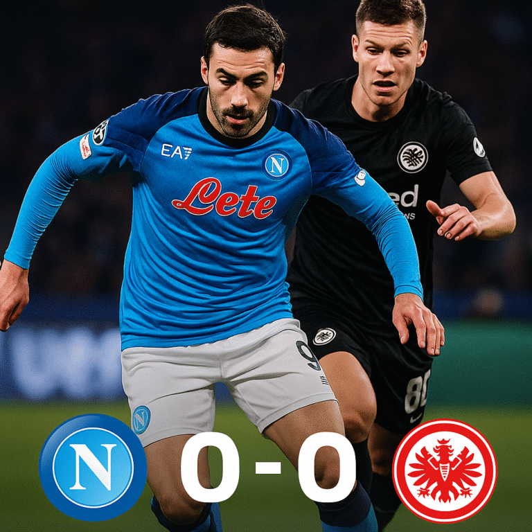Napoli and Eintracht Frankfurt Battle to Scoreless 0–0 Draw in UCL Tactical Chess Match
