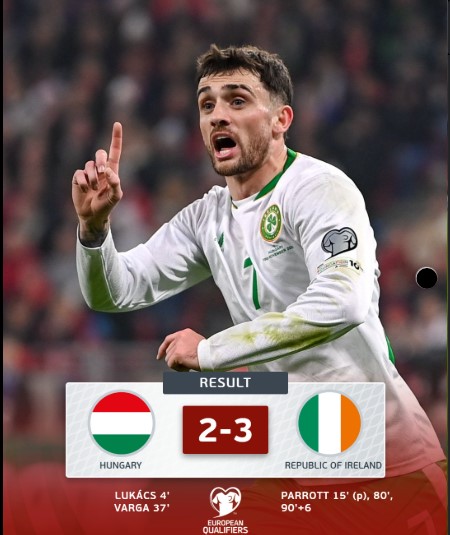 Ireland Complete Sensational Comeback to Beat Hungary 3–2 and Keep World Cup Dream Alive