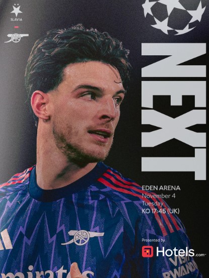 Slavia Praha vs Arsenal – UCL Matchday 4 Preview & Prediction