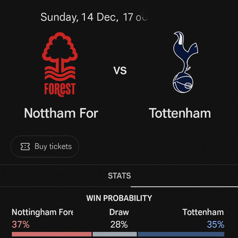 Nottingham Forest vs Tottenham Prediction – Premier League Matchday 16