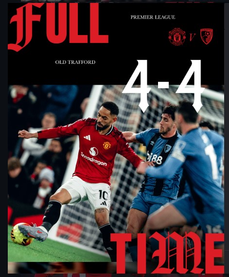 Manchester United 4–4 Bournemouth: Old Trafford Shocked in Eight-Goal Premier League Classic