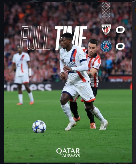 Athletic Club Hold PSG to a Hard-Fought 0–0 Draw in the Champions League