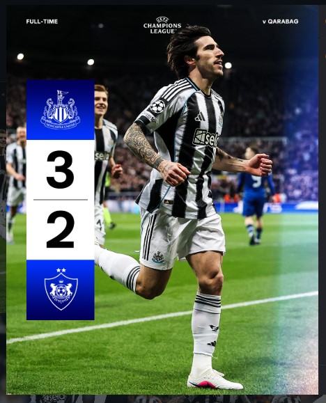 Newcastle United Demolish Qarabağ 9–3 on Aggregate to Reach Champions League Last 16