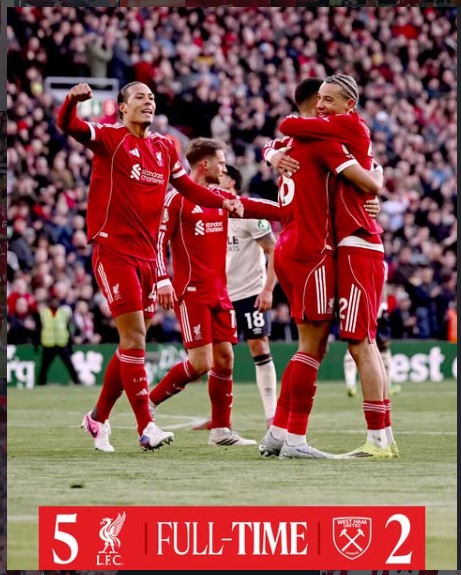 Liverpool 5-2 West Ham – Ekitike Shines as Reds Close Gap on Aston Villa