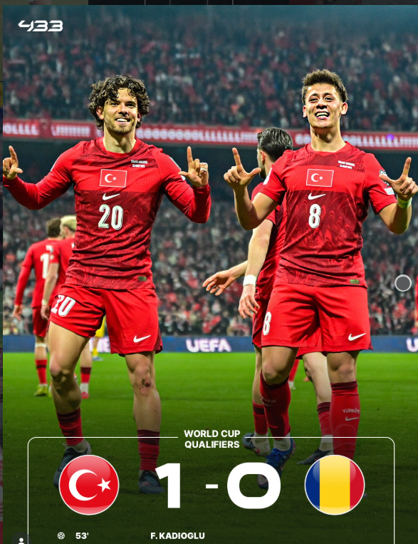 Türkiye 1-0 Romania: Kadıoğlu Fires Türkiye One Step from World Cup Dream