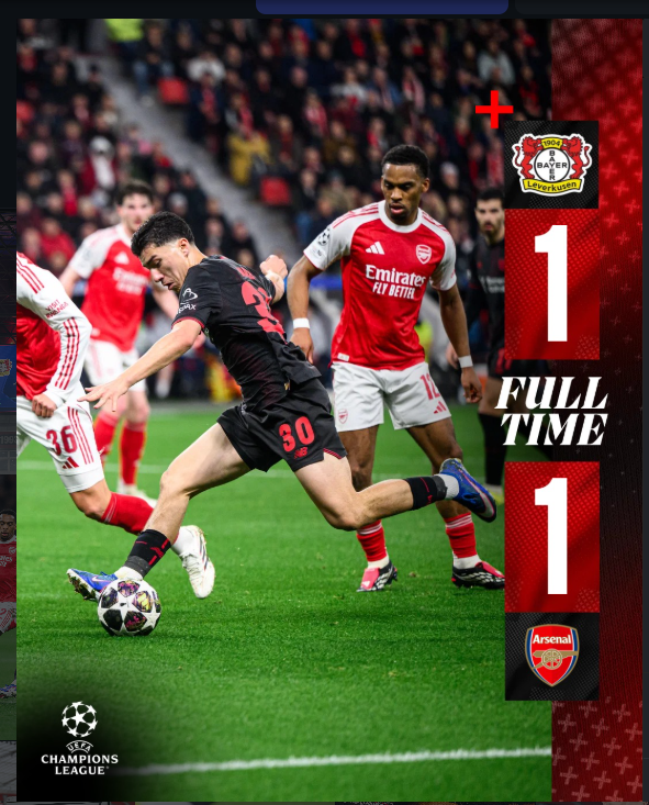 Bayer Leverkusen 1–1 Arsenal: Havertz Penalty Denies Former Club in Champions League First Leg