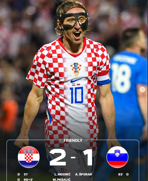Croatia 2-1 Slovenia: Ageless Luka Modrić Inspires Victory Ahead of Fifth World Cup