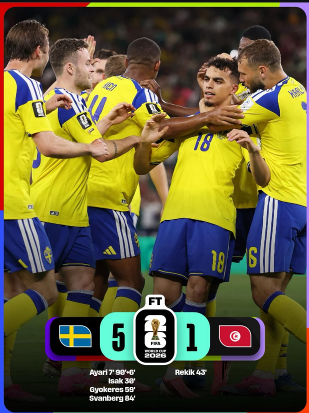 Sweden 5-1 Tunisia: Isak and Gyökeres Inspire Statement World Cup Victory