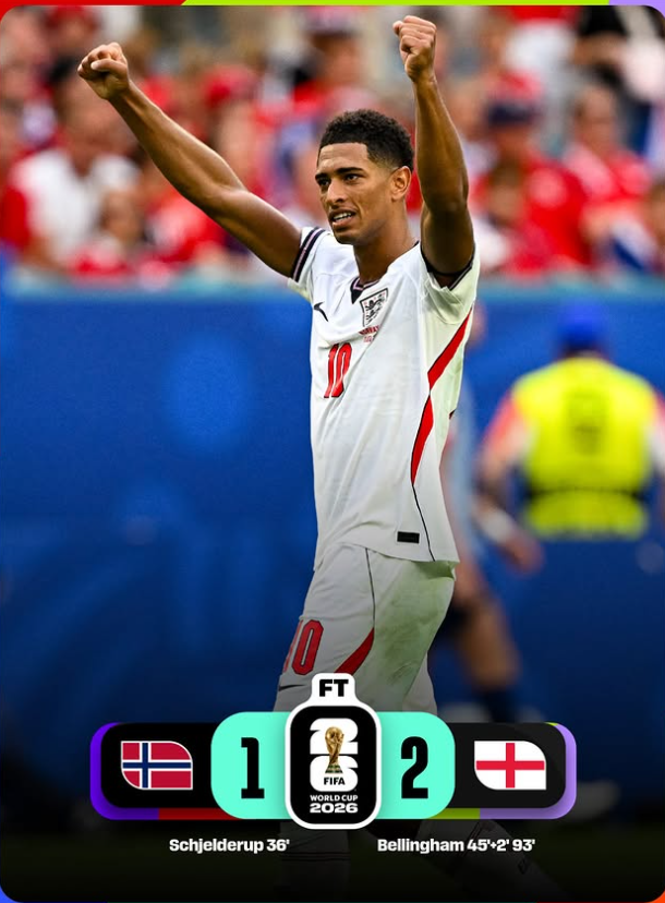 England vs Norway Result: Bellingham’s Brace Sends Three Lions into World Cup 2026 Semi-Finals
