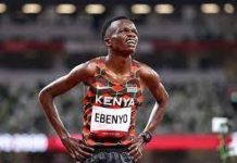 Simiyu Nominated for World Athletics International Fair Play Award Simiyu after winning the race.