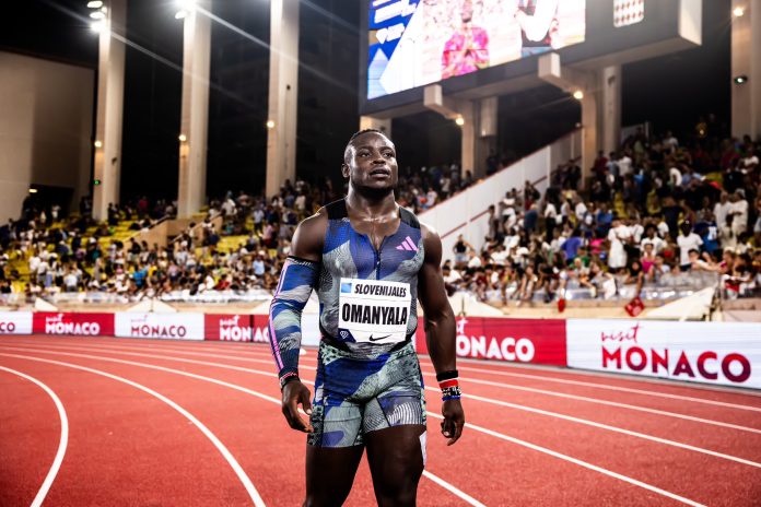 A picture of Omanyala after a race