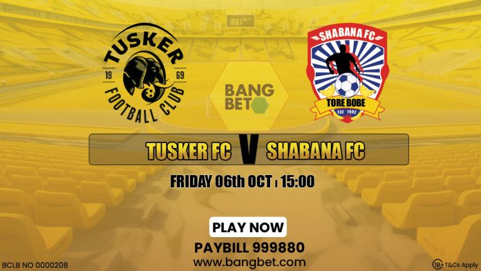 tusker vs shabana artwork with information of the upcoming match