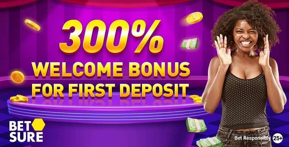 Betsure 300% Welcome Bonus