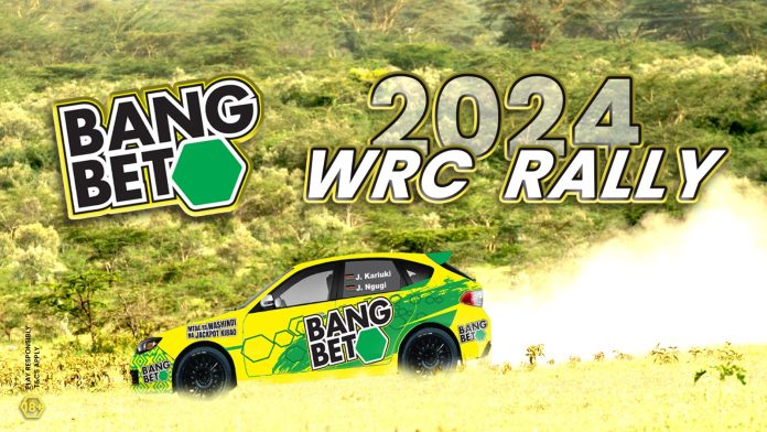 Bangbet Sponsors drivers in Kenya WRC Safari Rally again in 2024
