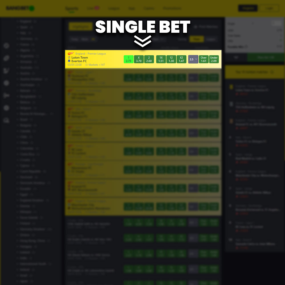 What is a single bet?