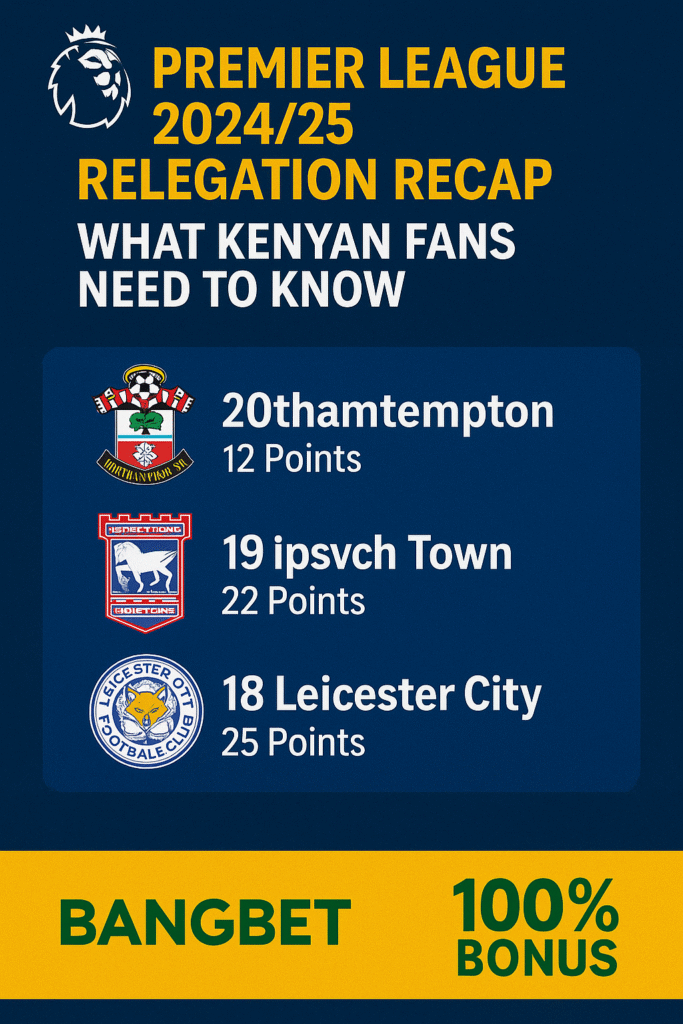 Premier League 2024/25 Relegation Recap: All You Need to Know