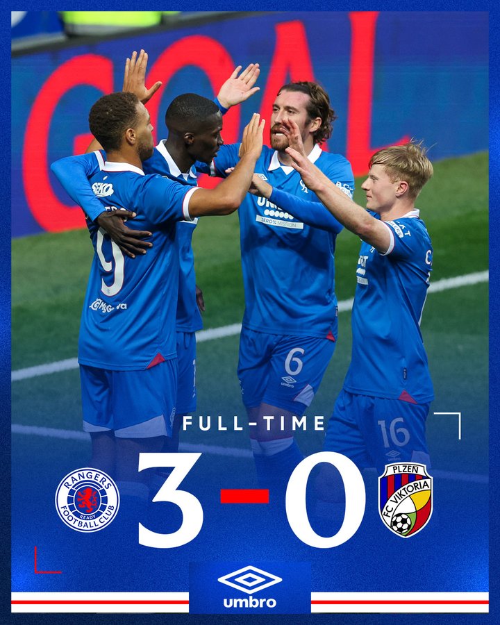 UCL Qualifier: Rangers Blow Away Plzeň