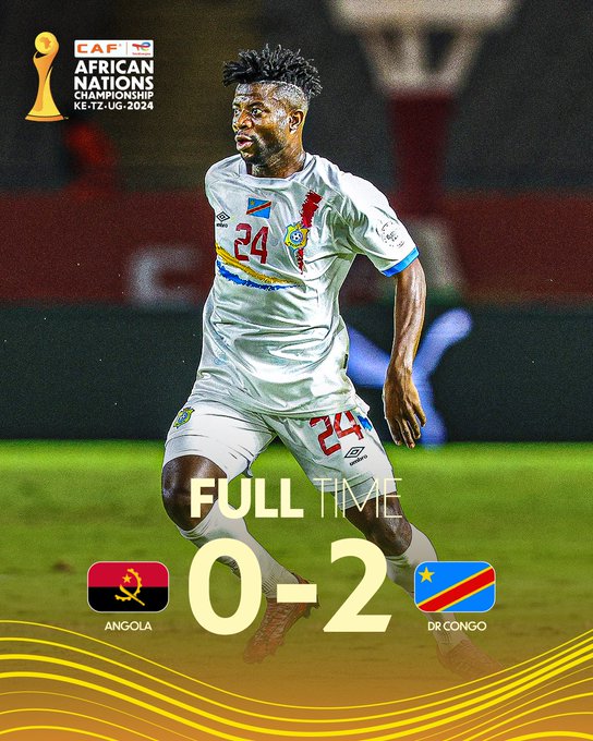 DR Congo Beat Angola 2-0 – CHAN  Highlights