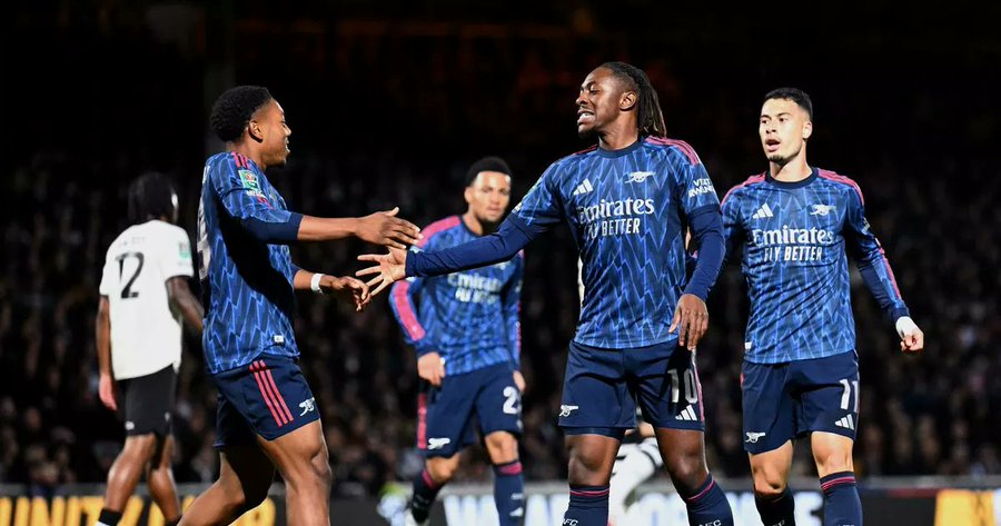 Arsenal Defeat Port Vale 2-0 to Advance in EFL Cup 1/16 Finals