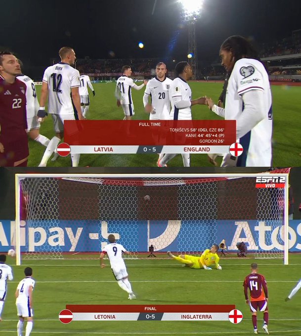 England Thrash Latvia 5-0 to Qualify for 2026 World Cup