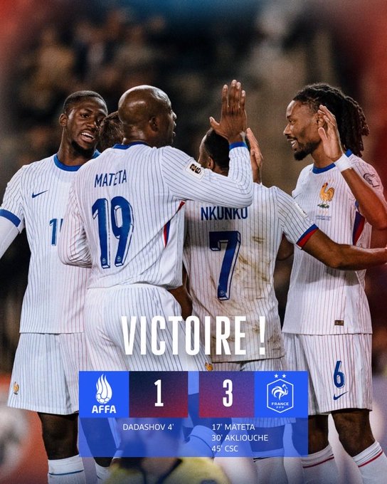 France Beat Azerbaijan 3–1 to Close WCQ in Style