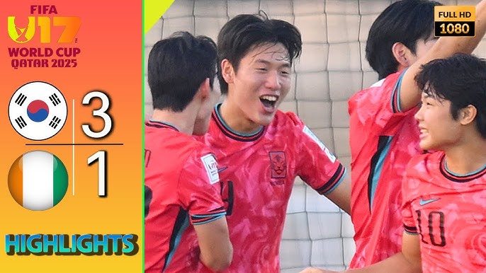 South Korea U17 vs Ivory Coast U17: Korea Win 3–1 in FIFA U17 World Cup