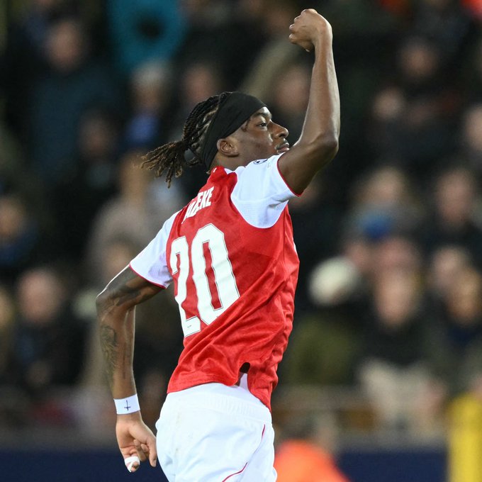 Madueke Leads Arsenal to 3-0 UCL Triumph vs Brugge