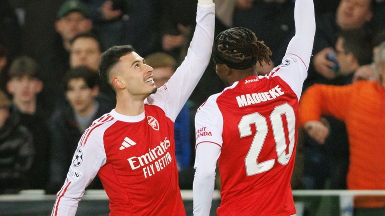 Madueke Leads Arsenal to 3-0 UCL Triumph vs Brugge