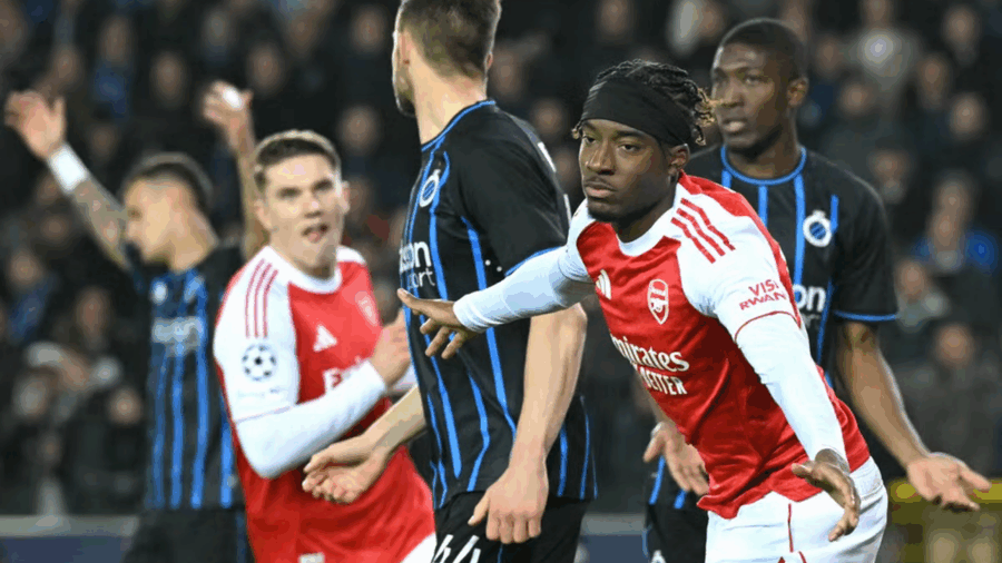 Madueke Leads Arsenal to 3-0 UCL Triumph vs Brugge