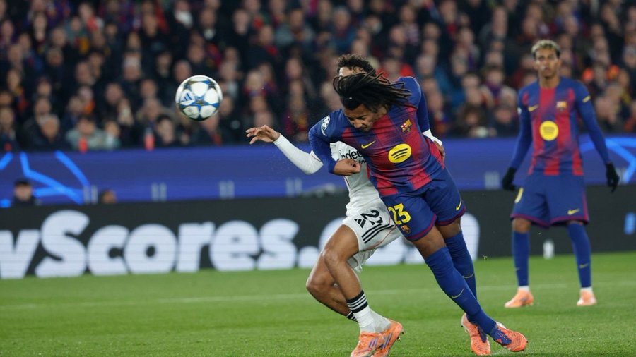 Barcelona Edge Frankfurt 2-1 as Koundé Leads UCL Comeback