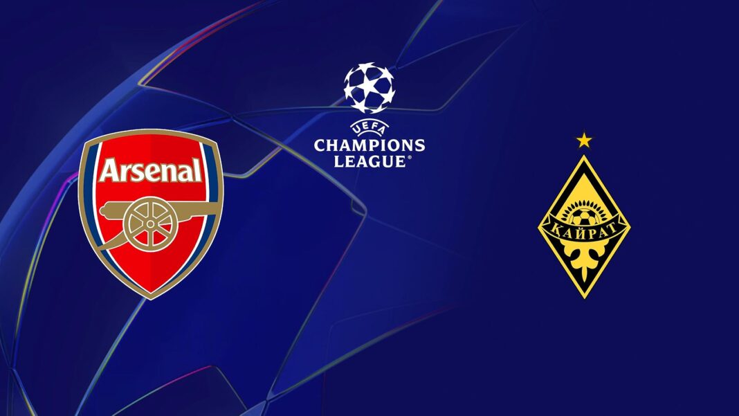 Arsenal vs Kairat Almaty Prediction – UCL League Phase | Betting Preview