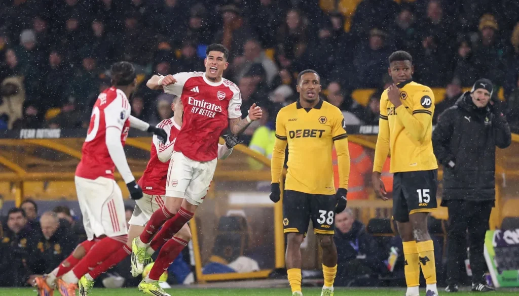 Wolves 2-2 Arsenal: Late Edozie Strike Deals Massive Blow to Gunners’ Title Dreams
