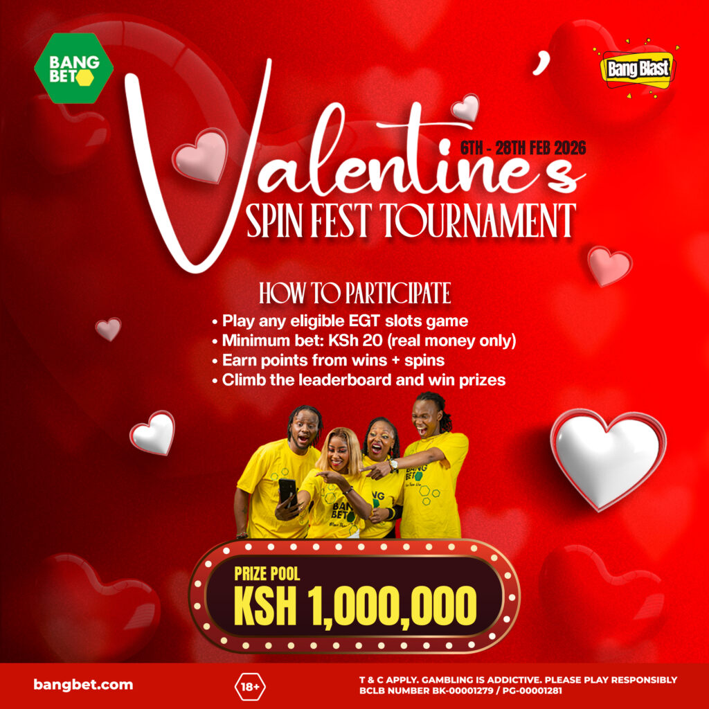 Bangbet EGT Valentine Spin Fest Tournament: Win Your Share of KES 1 Million Prize Pool