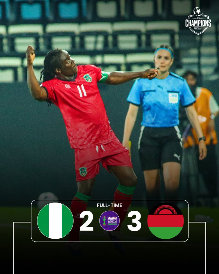 Malawi Shock Nigeria 3-2 as Chawinga Nets Hat-Trick | WAFCON Round 1
