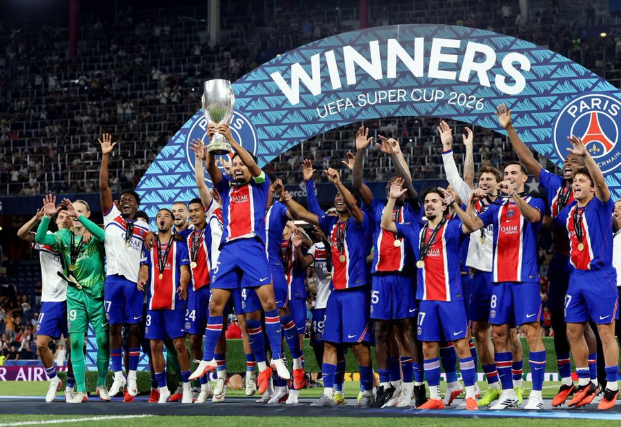 PSG 2-1 Aston Villa: Doué Seals UEFA Super Cup Win